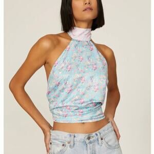 LoveShackFancy Boca Handkerchief Halter Top